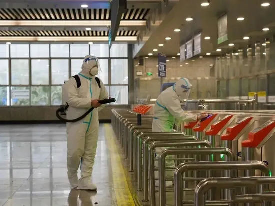 上海火车站防疫消毒